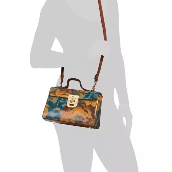 PATRICIA NASH Leather Carisbrooke Satchel with a Crossbody StrapMarigold Harvest - Picture 2 of 4